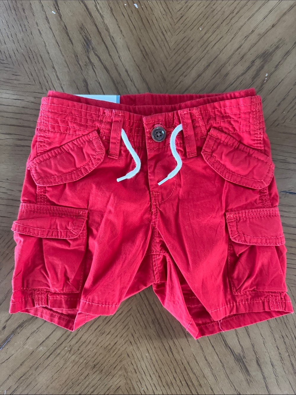 GAP Red Cargo Shorts with Drawstring